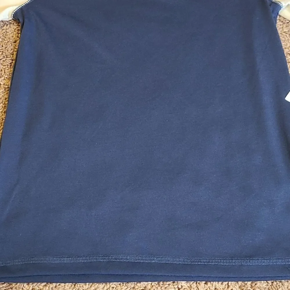 NEW Treasure & Bond Navy Denim Ivory sleepwear short sleeve shirt